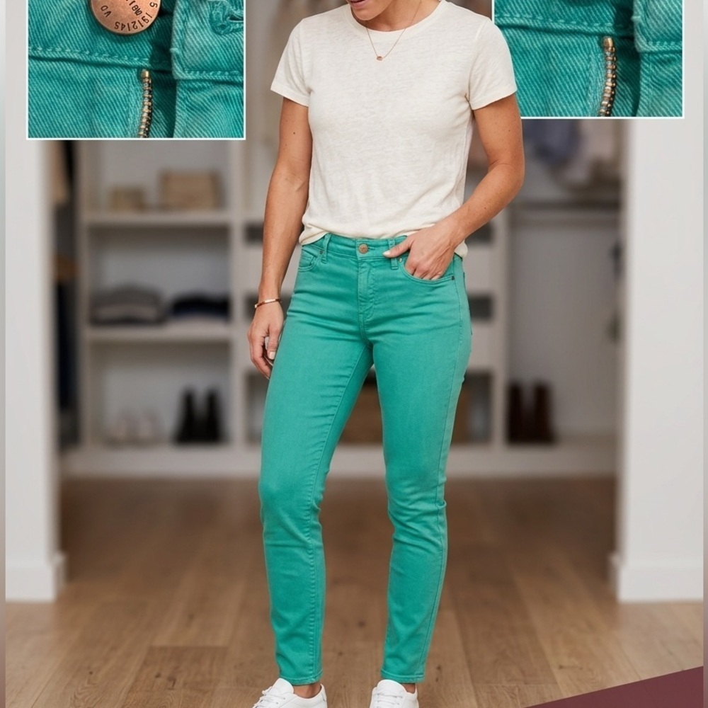 Women’s current/elliott High Skinny Jeans in Mint Green - Size 31